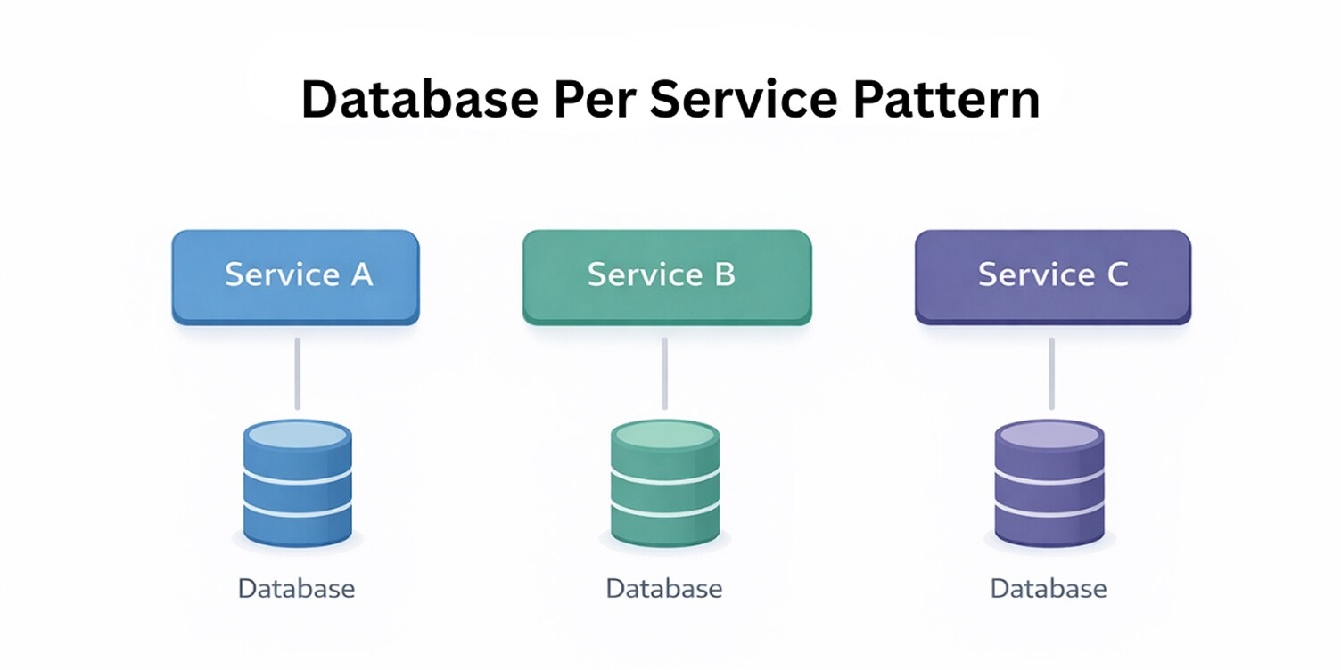 a snapshot of Database per service pattern